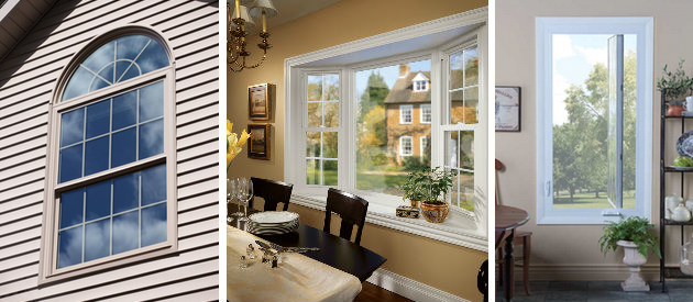 A window with a wooden handle on the outside of it.